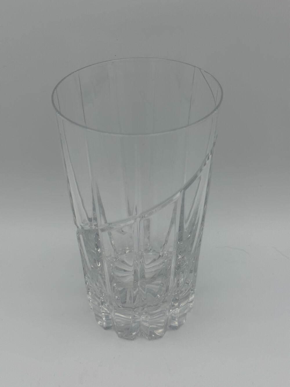 Vintage Mikasa Uptown Highball Glass, Lead Crystal, Barware 5.25"
